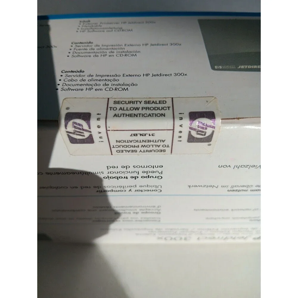 HP JetDirect 300X External Print Server New in Box Factory Sealed for 10/100 TX